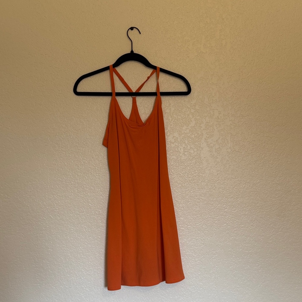 Outdoor Voices Bold Orange Backless Dress